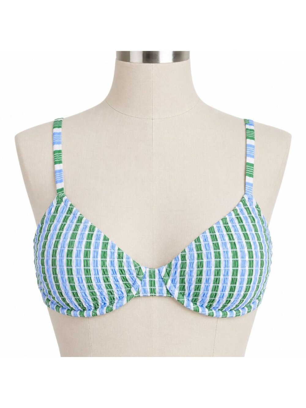 Women's Smocked Demi Underwire Bikini Top Size XS (0-2) NWT Free Assembly